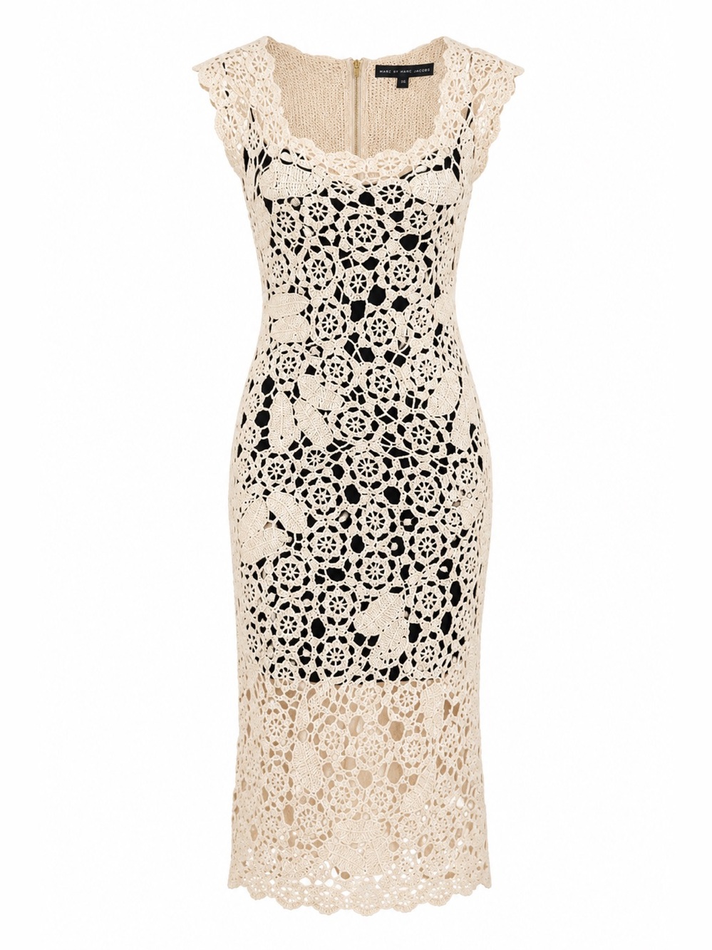 Marc By Marc Jacobs Black and White Sheath Midi Dress - Picture 1 of 11